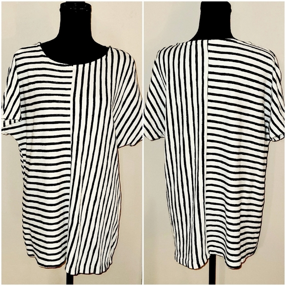 4/$30🌟Terra & Sky Stripe White n Black - Picture 1 of 5